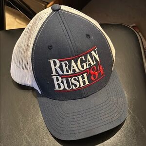 Reagan Bush '84 Blue and White Cap